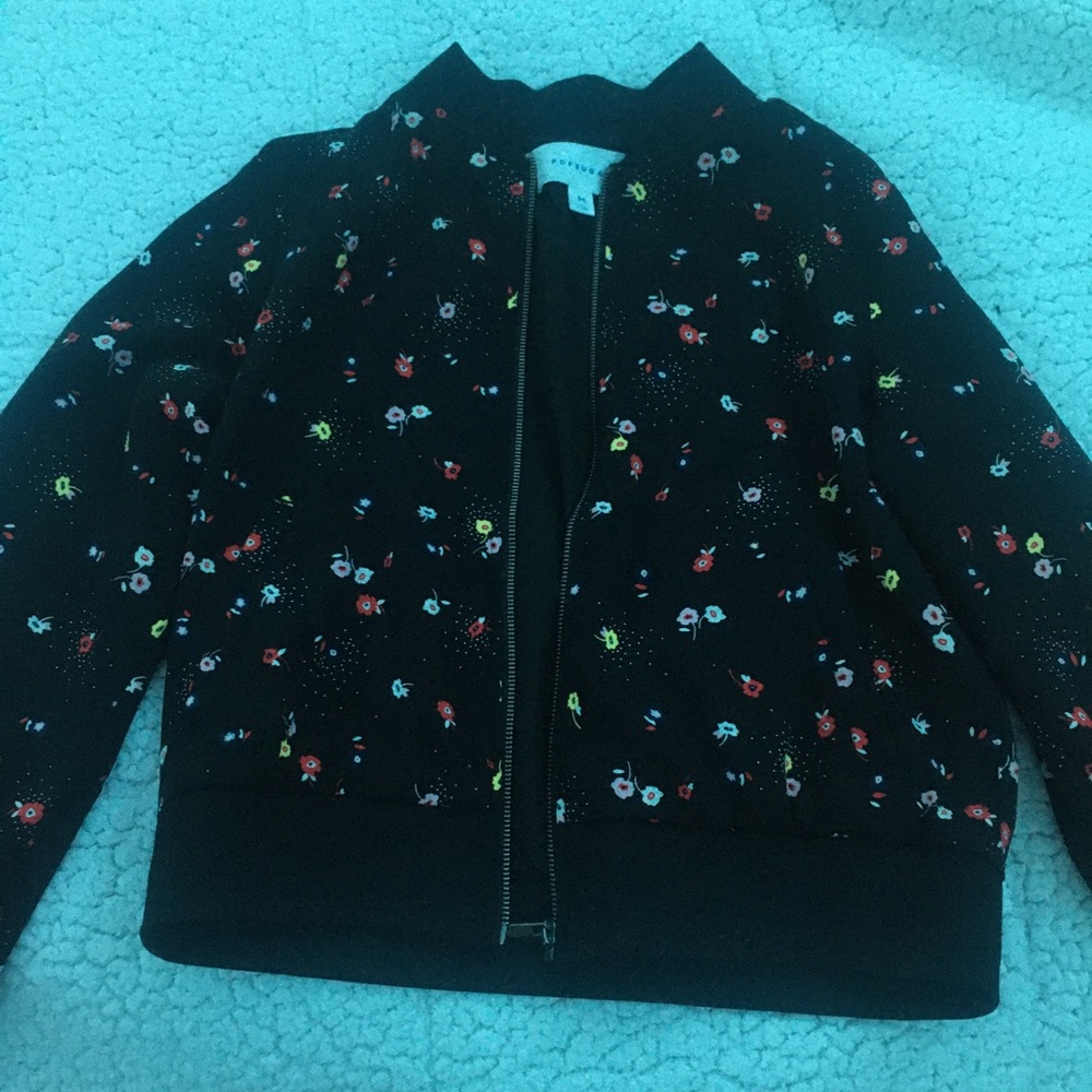 popsugar floral bomber jacket